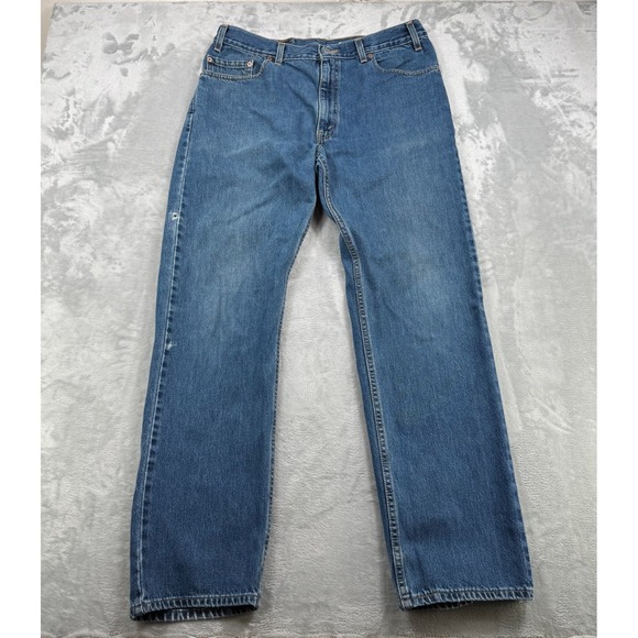 Levi's Other - Levis 505 Jeans Mens 36x32 Blue‎ Regular Fit Straight Leg Denim Made in USA